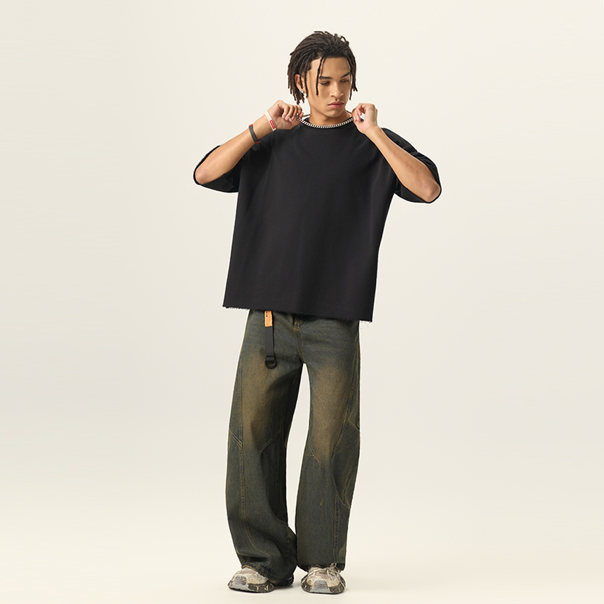 Men’s Cropped Terry T-shirt（280GSM）