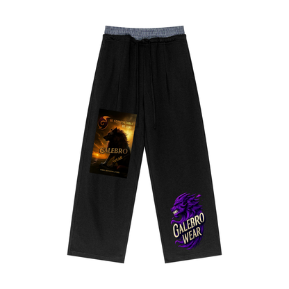 Plaid Contrast Waist Pants