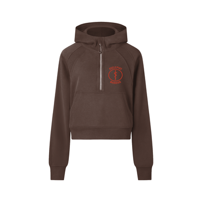 Cropped Half-Zip Hoodie