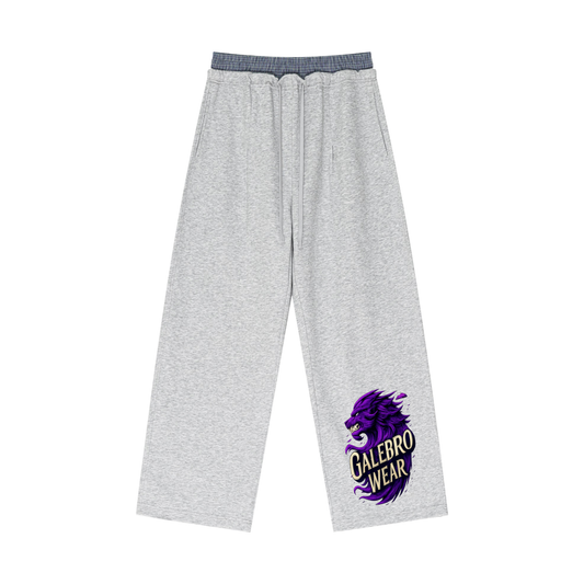 Plaid Contrast Waist Pants