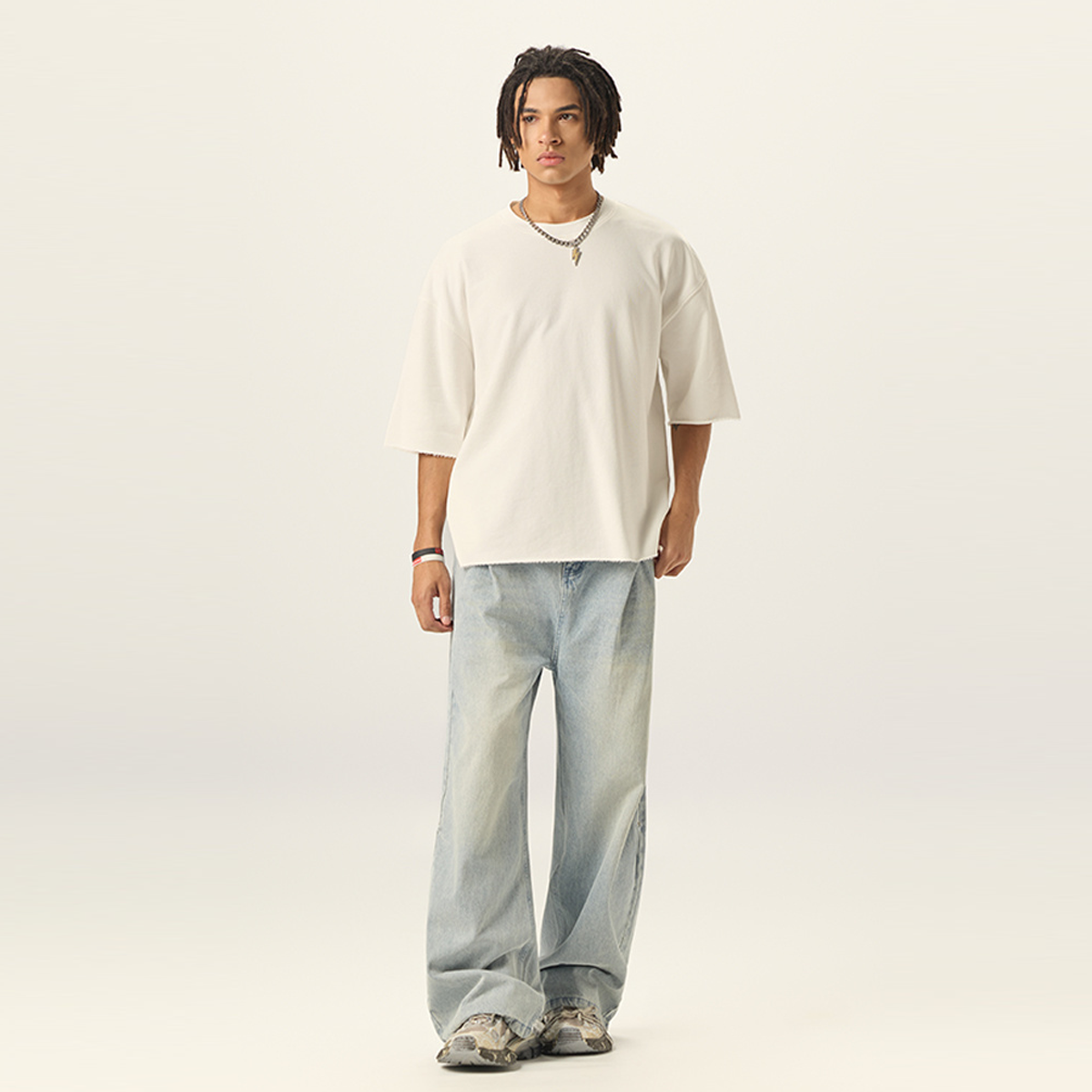 Men’s Cropped Terry T-shirt（280GSM）