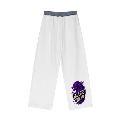 Plaid Contrast Waist Pants